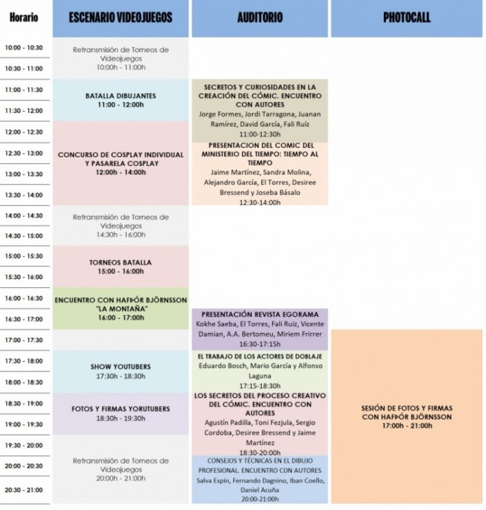 Se completa la lista de invitados al VGCómic de Alicante 2 Zona-Auditorio-Sábado 21-VGCómic-2017