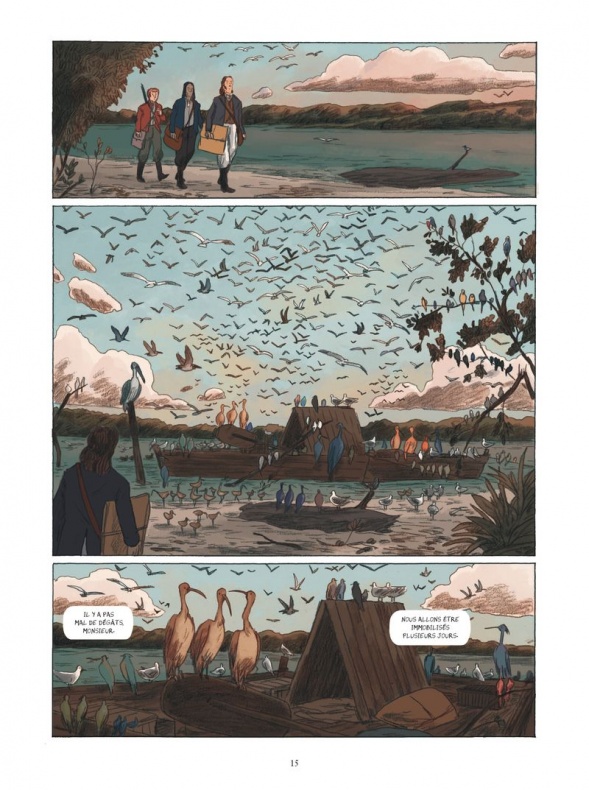 Reseña de 'Sobre las alas del mundo, Audubon' 3 Audubon, Fabian Grolleau, Jérémie Royer, Norma Editorial, Sobre las alas del mundo