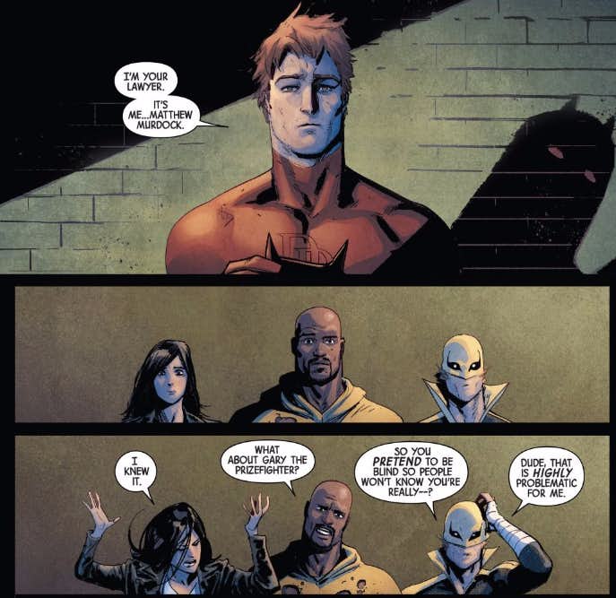 Daredevil revela un gran secreto en el 'Defenders' #8 5 Daredevil, Defenders, Marvel Comics