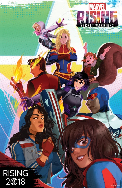 Marvel Rising diseño promocional