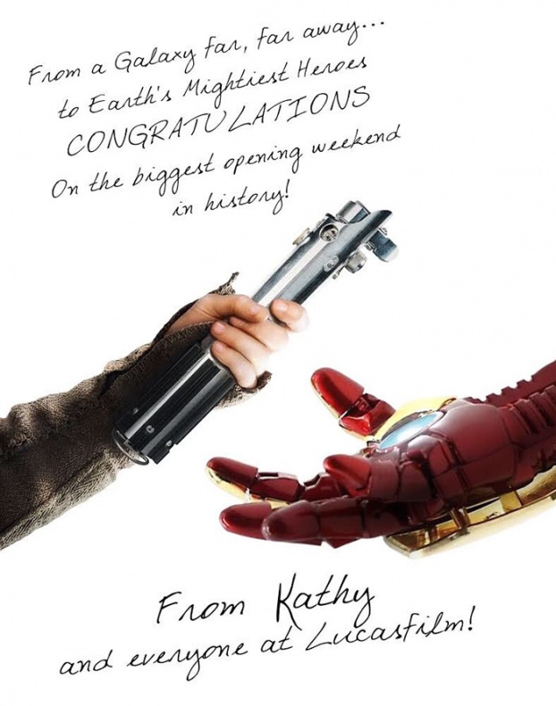 Lucasfilm felicita a Marvel