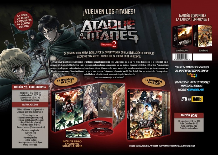 Análisis de ‘Ataque a los Titanes’ (Temporada 2) 5 Ataque a los Titanes, Hajime Isayama, Selecta Vision, WIT Studio