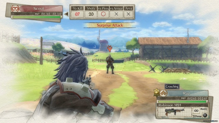 Valkyria Chronicles 4 ataque