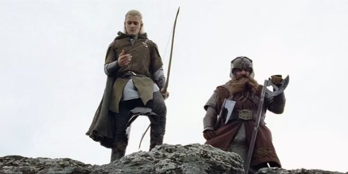 Legolas y Gimli cazar El Señor de los Anillos