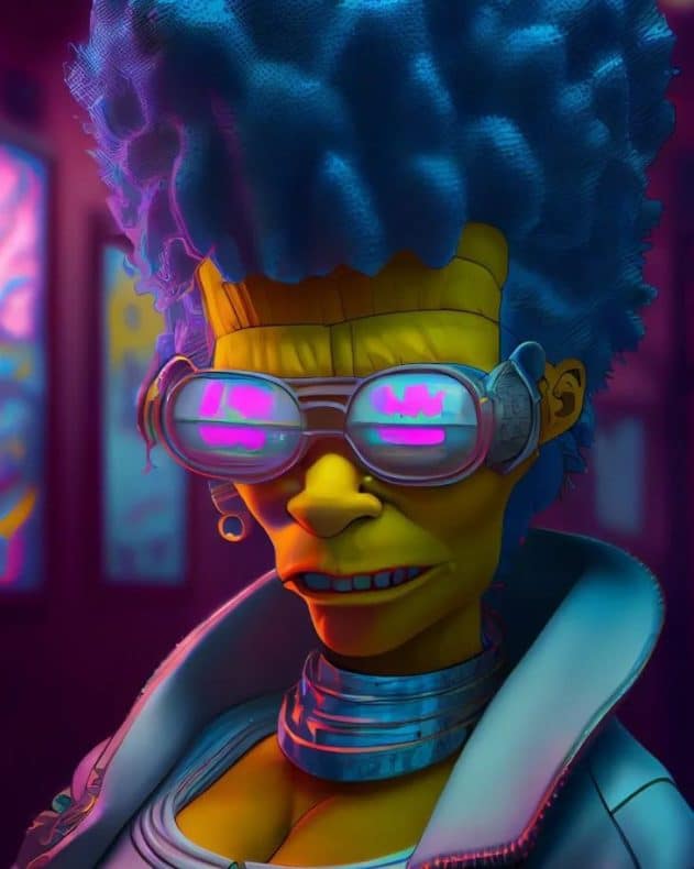 Los Simpson: Midjourney le da un toque ciberpunk a 10 de sus personajes