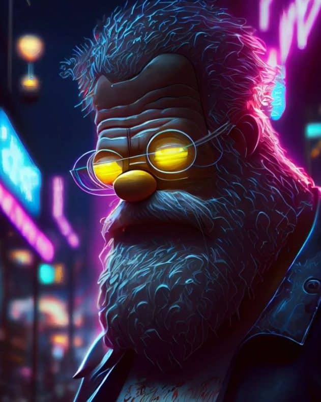 Los Simpson: Midjourney le da un toque ciberpunk a 10 de sus personajes