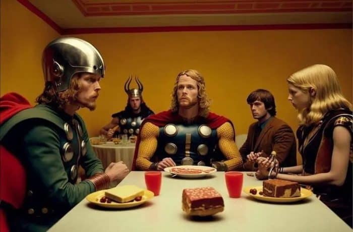 Los Vengadores - Wes Anderson - Marvel - Midjourney