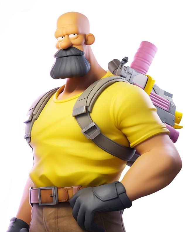 Los Simpson como personajes de Fortnite