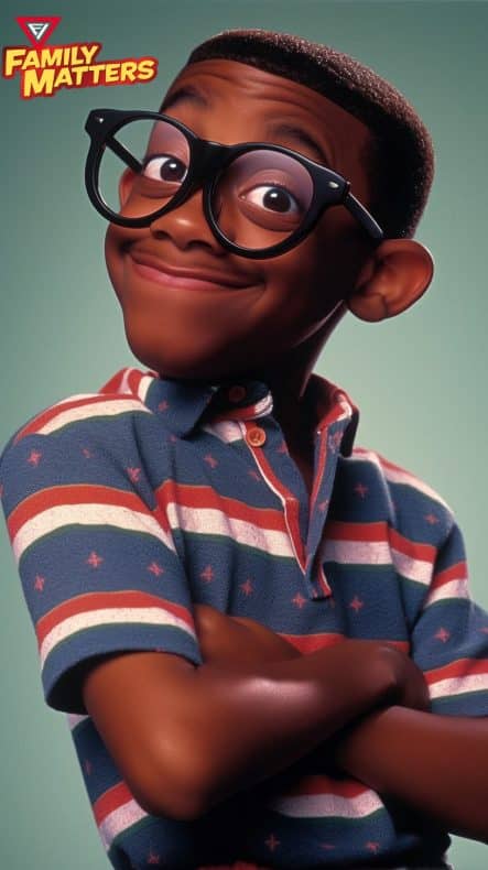 Cosas de Casa - Steve Urkel - Midjourney - Family Matters