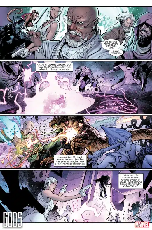 Jonathan Hickman y Marvel desvelan nuevos secretos de G.O.D.S. con portadas variantes y páginas de previsualización 11 GODS Marvel