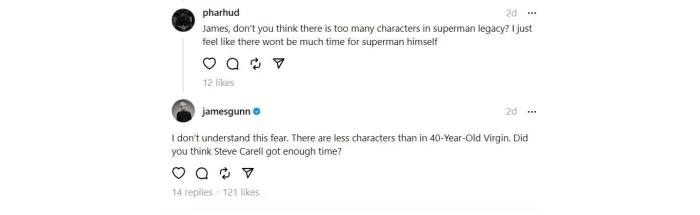 James Gunn y su divertida respuesta a críticas por 'demasiados personajes' en Superman: Legacy 1 James Gunn Superman:Legacy Twitter