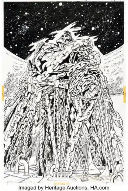 La muerte de Superman a subasta junto con otras grandes obras de Jon Bogdanove 3 superman