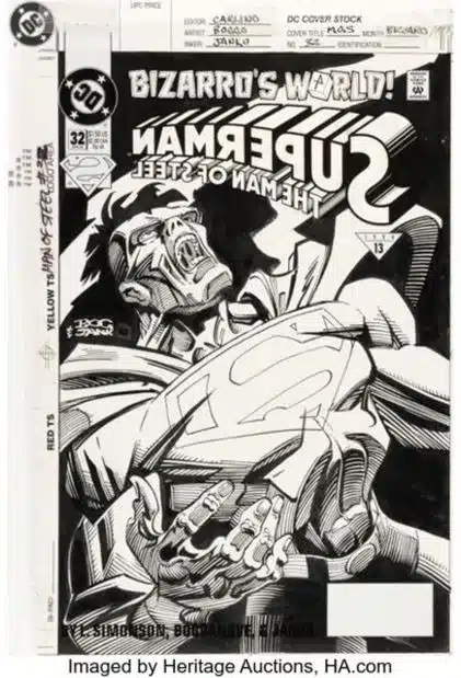 La muerte de Superman a subasta junto con otras grandes obras de Jon Bogdanove 1 superman