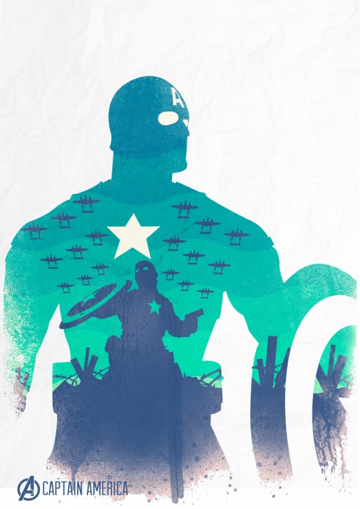 vengadores-minimalista-capitan-america Capitán América