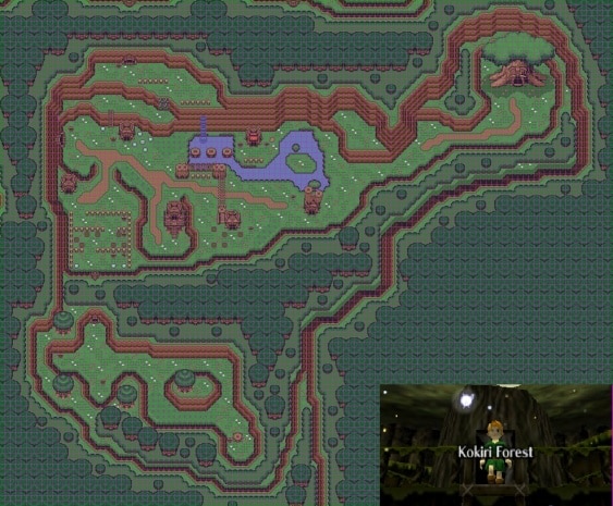 El mapa de Ocarina of Time recreado al estilo de A Link to the past
