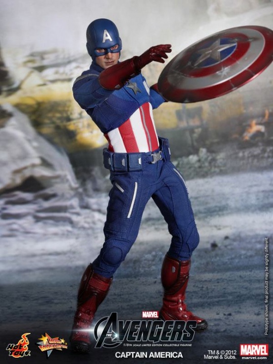 Figura Capitán América versión Vengadores de Hot Toys