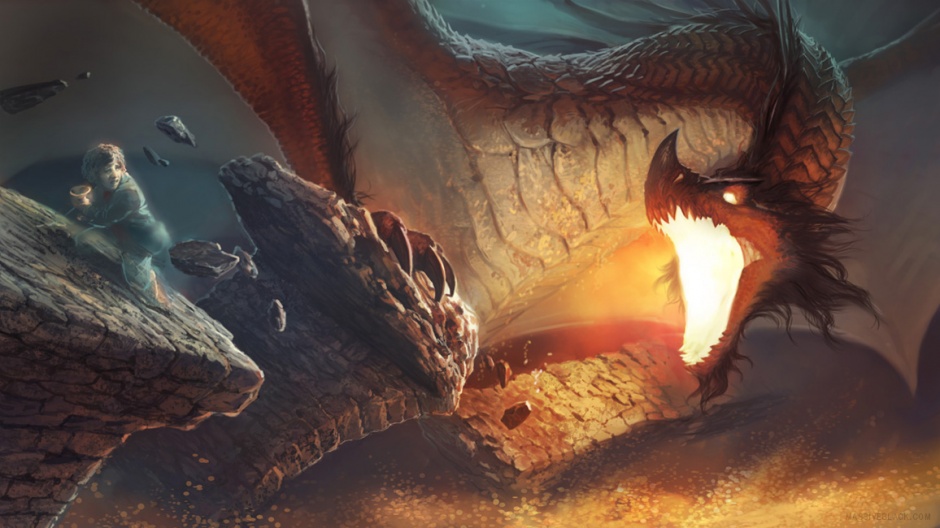 Smaug y Bilbo