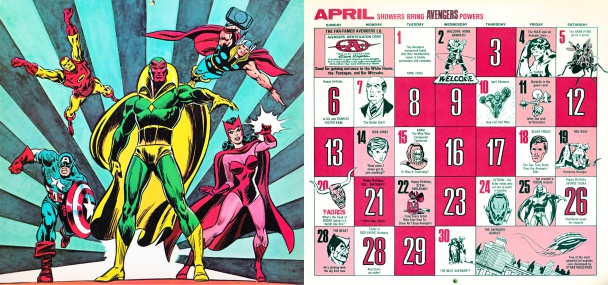 Calendario Vintage Marvel de 1975-2014 por Mark Anderson 4
