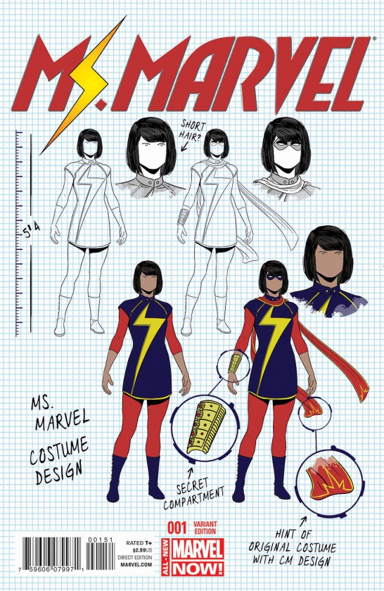 Preview de Ms. Marvel #1 2 Portada Alternativa de Jamie McKelvie de Ms. Marvel #1