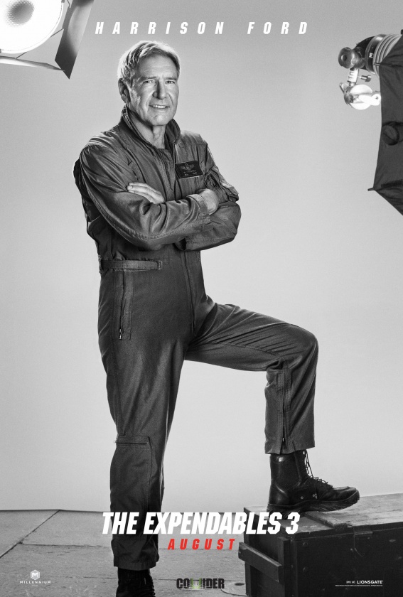 Nuevos pósters de los personajes de "Los Mercenarios 3" 4 Harrison Ford en Los Mercenarios 3