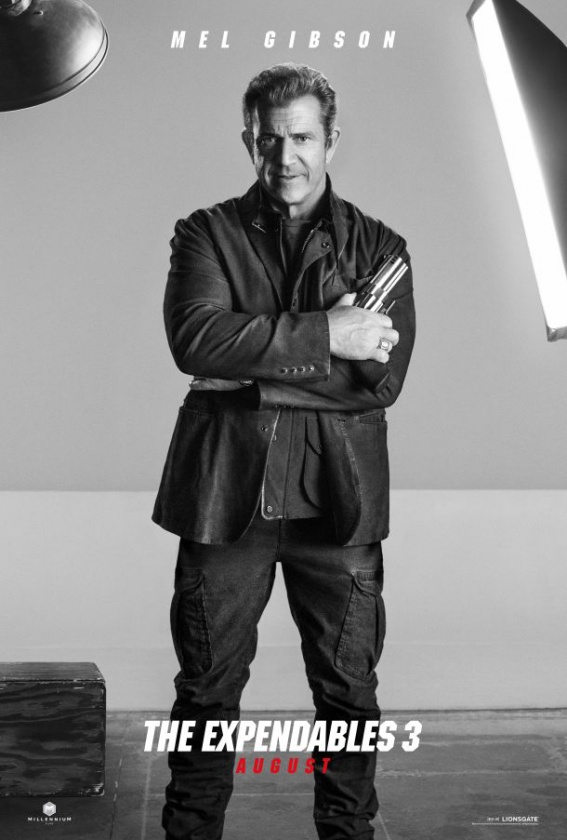 Nuevos pósters de los personajes de "Los Mercenarios 3" 5 Mel Gibson en Los Mercenarios 3