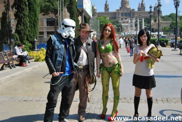 Cosplayers Soldado imperial Indiana Jones Hiedra Venenosa Salón del Cómic de Barcelona