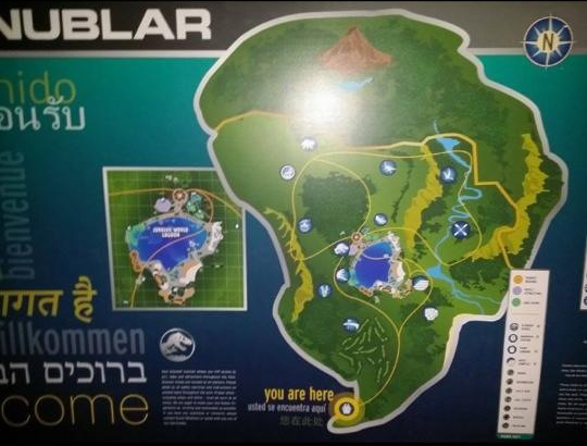 Se revelan los mapas de la isla Nublar utilizados en Jurassic World