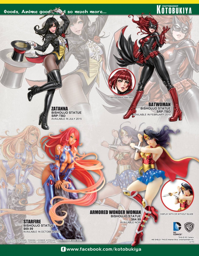[SDCC2014] Catálogo de Kotobukiya para la Comic-Con