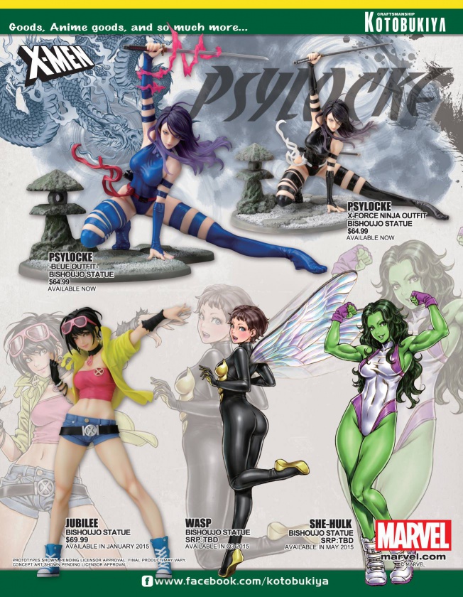 [SDCC2014] Catálogo de Kotobukiya para la Comic-Con