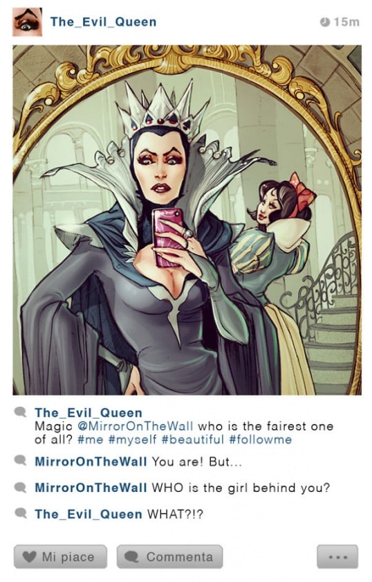 Los selfies de los personajes Disney