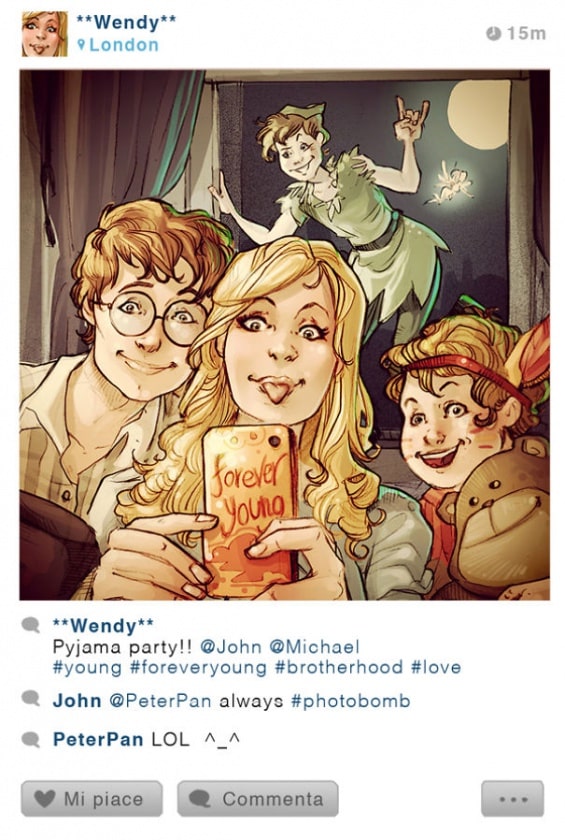 Los selfies de los personajes Disney