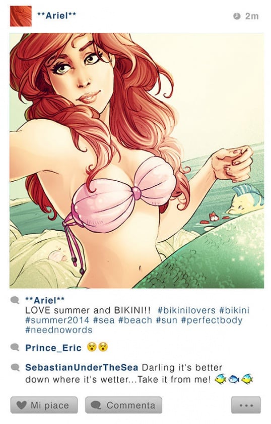 Los selfies de los personajes Disney