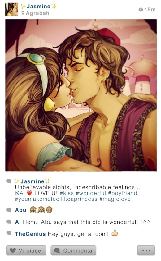 Los selfies de los personajes Disney