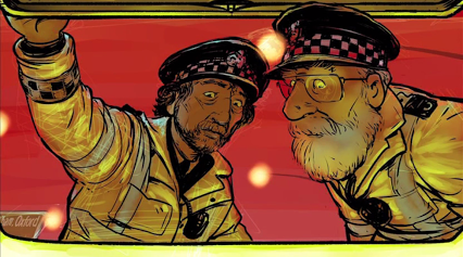 Imágenes promocionales de 'Buenos presagios' en la BBC 2 BBC, Buenos presagios, Good Omens, Neil Gaiman, Terry Pratchett