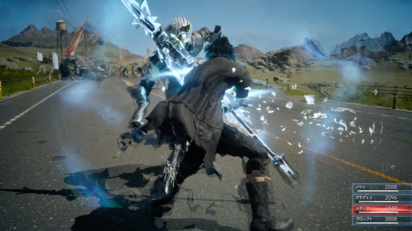 Final Fantasy XV (lucha en carretera 4)
