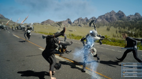 Final Fantasy XV (lucha en carretera 5)