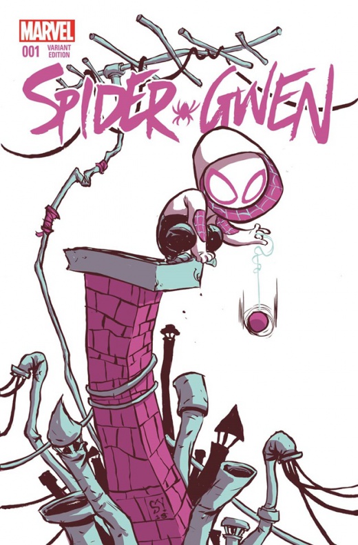 Spider-Gwen #1 Variant Cover por Skottie Young