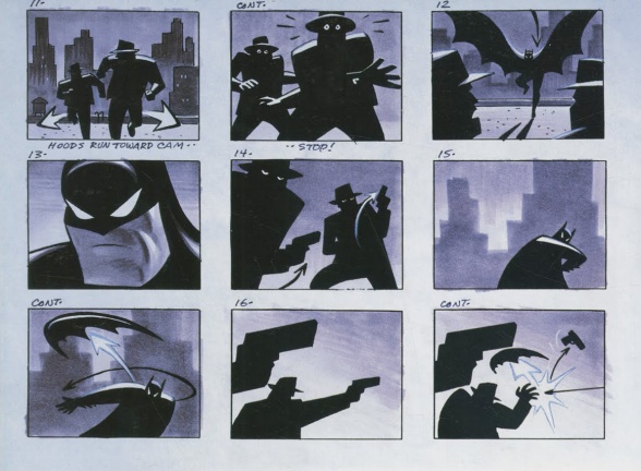 Mira el storyboard del opening de Batman: la serie animada 7 animada, Artículo Series, Batman, DC, DC Comics, Selección del editor, storyboard