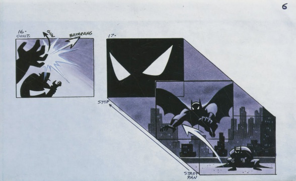 Mira el storyboard del opening de Batman: la serie animada 8 animada, Artículo Series, Batman, DC, DC Comics, Selección del editor, storyboard