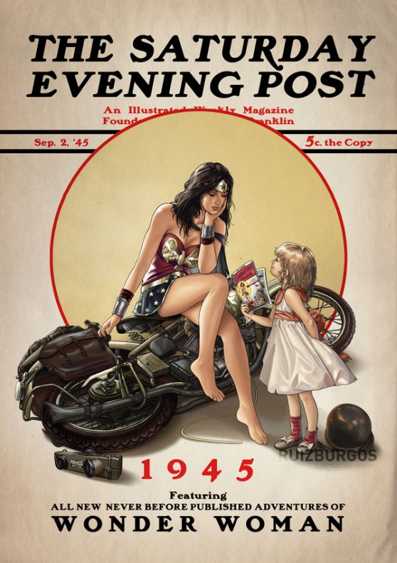 Héroes y villanos de DC Comics como portadas de 'The Saturday Evening Post'
