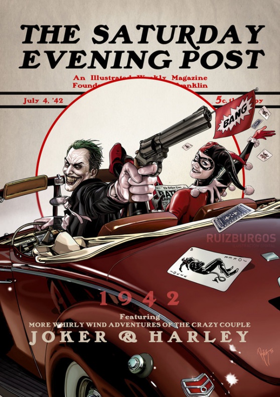 Héroes y villanos de DC Comics como portadas de 'The Saturday Evening Post'