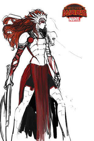 Angela irá a las 'Secret Wars' en '1602: Witch Hunter Angela' 3 Boceto de Angela 1