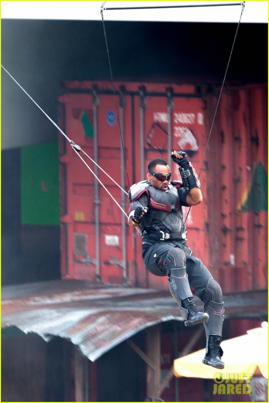 Evans, Mackie y Grillo en el rodaje de 'Civil War' 44 Anthony Mackie, Capitán América: Civil War, Chris Evans, Emily VanCamp, Frank Grillo, Marvel Studios