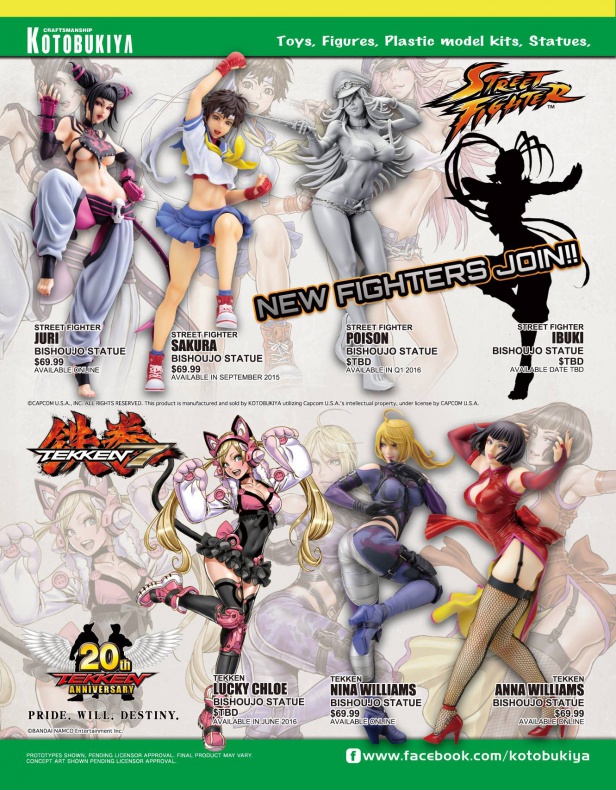 Catálogo de figuras y merchandising de Kotobukiya para la San Diego Comic-Con