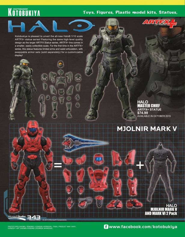 Catálogo de figuras y merchandising de Kotobukiya para la San Diego Comic-Con