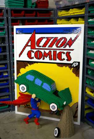 Portada de Action Comics Superman de LEGO - SDCC