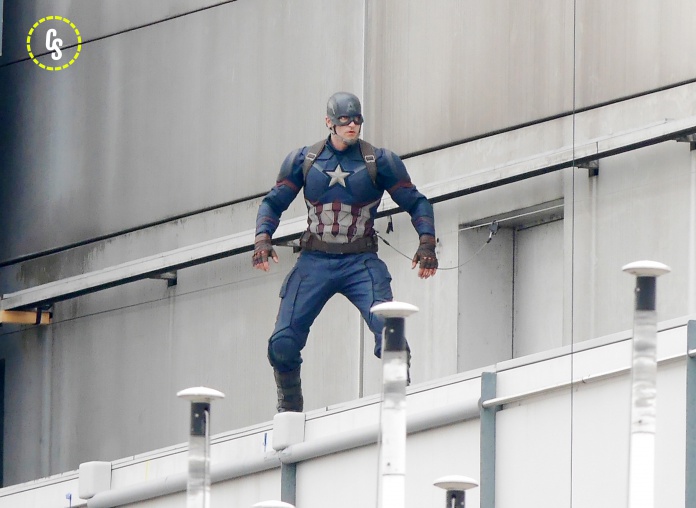 Pantera Negra en el rodaje de 'Captain America: Civil War' 4 Anthony Mackie, Black Panther, Captain America: Civil War, Chadwick Boseman, Chris Evans, Marvel Studios, Pantera negra