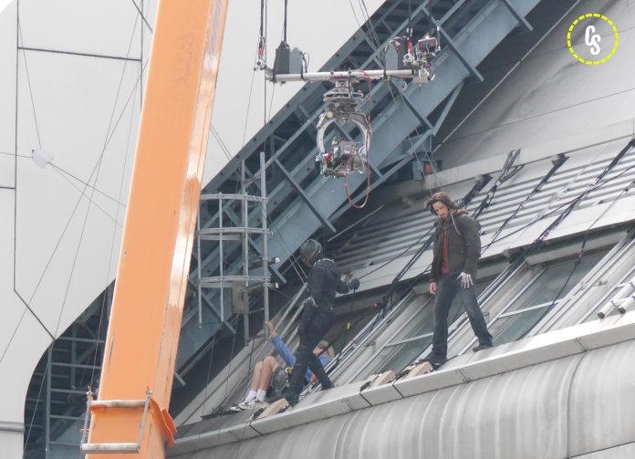 Pantera Negra en el rodaje de 'Captain America: Civil War' 9 Anthony Mackie, Black Panther, Captain America: Civil War, Chadwick Boseman, Chris Evans, Marvel Studios, Pantera negra