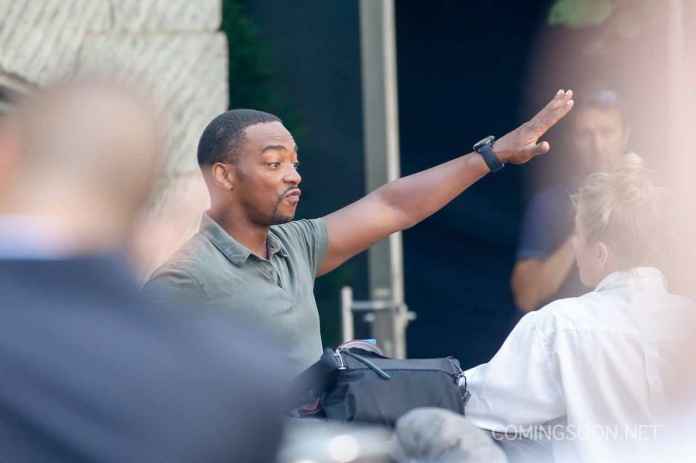 Pantera Negra en el rodaje de 'Captain America: Civil War' 23 Anthony Mackie, Black Panther, Captain America: Civil War, Chadwick Boseman, Chris Evans, Marvel Studios, Pantera negra