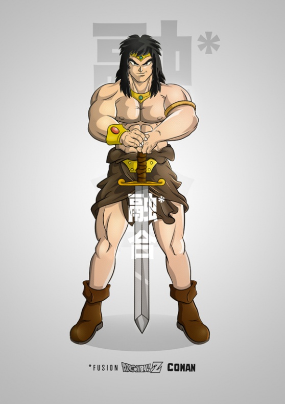 Superhéroes y héroes con el estilo de 'Dragon Ball Z' 2 Conan Dragon Ball Z